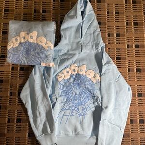 Baby Blue Sp5der Hoodie